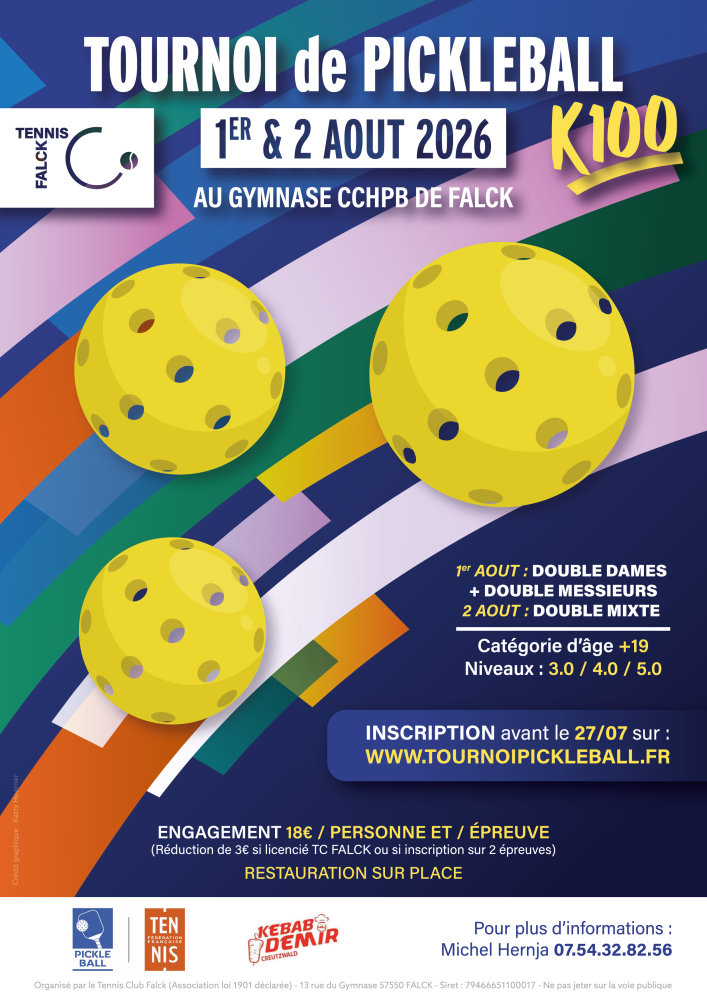 tournoi K100 du tennis club de Falck
