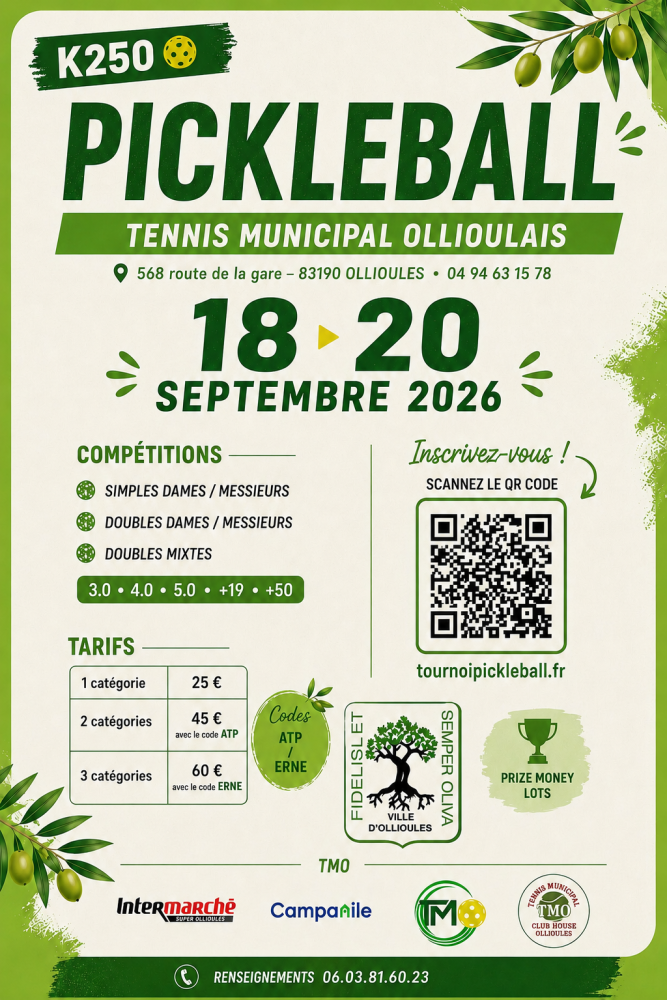 K250 2026 - TENNIS MUNICIPAL OLLIOULAIS
